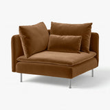 SÖDERHAMN corner section, Alhamn dark yellow-brown, 99 cm