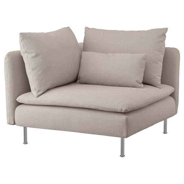 SÖDERHAMN corner section, Fridtuna light beige, 99 cm