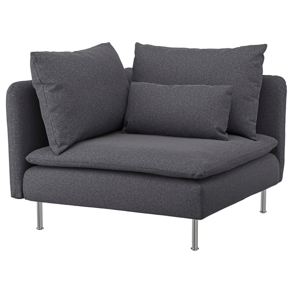 SÖDERHAMN corner section, Gunnared medium grey, 99 cm