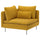 SÖDERHAMN corner section, Kelinge dark yellow, 99 cm