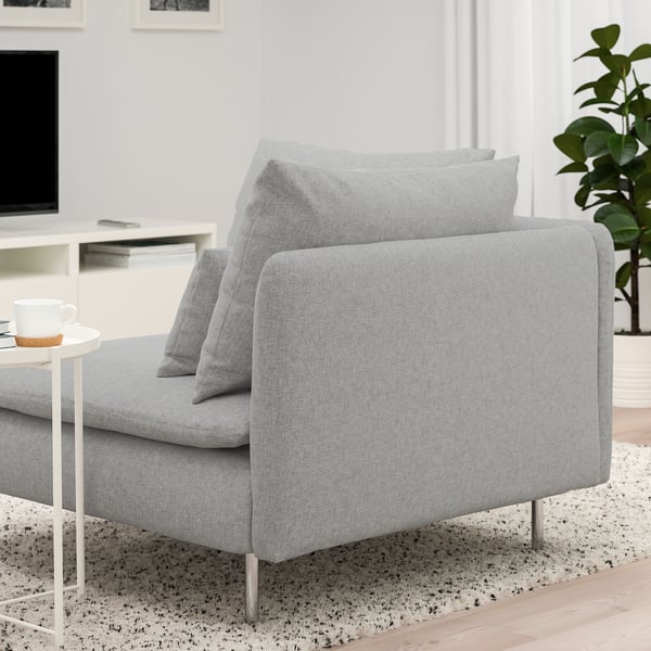 SÖDERHAMN - Corner modular element, Tallmyra white/black ,
