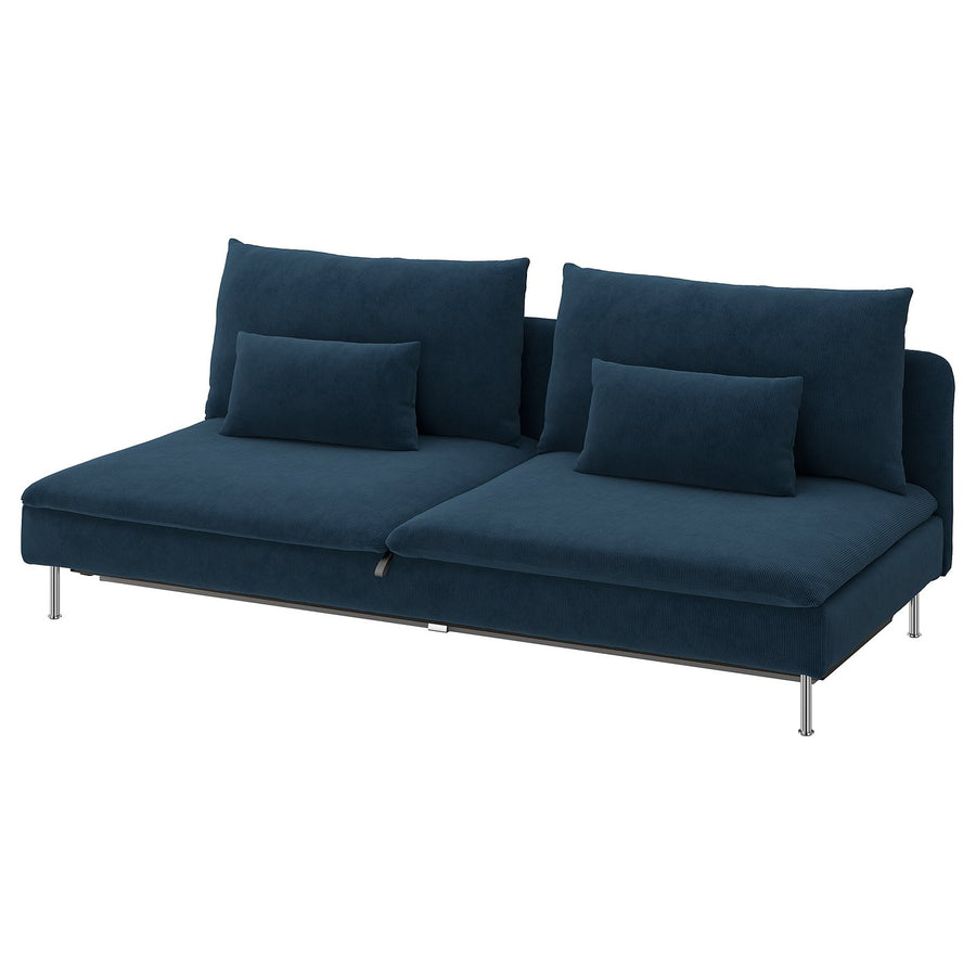SÖDERHAMN cover for 3-seat sofa-bed section, Kelinge dark blue