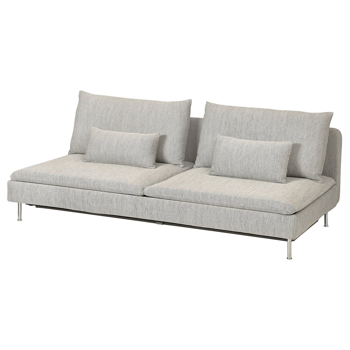 SÖDERHAMN cover for 3-seat sofa-bed section, Viarp beige/brown