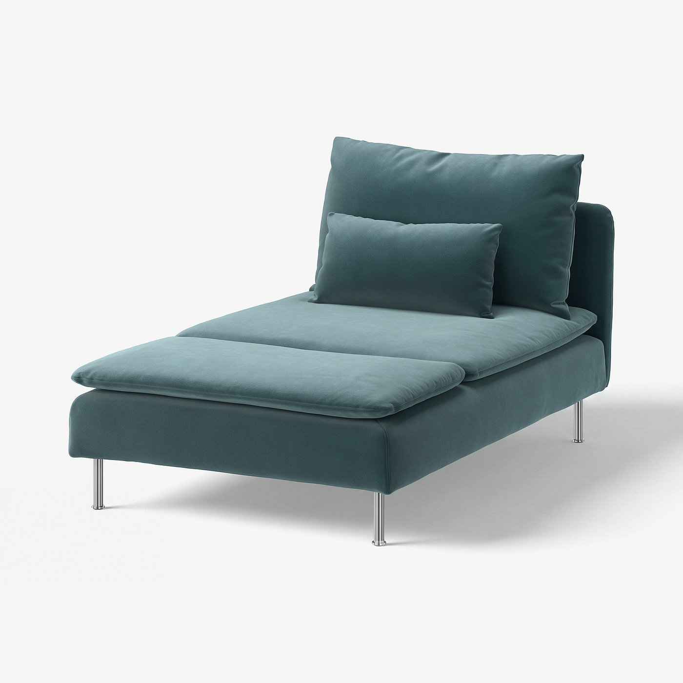 SÖDERHAMN cover for chaise longue section, Alhamn dark grey-blue