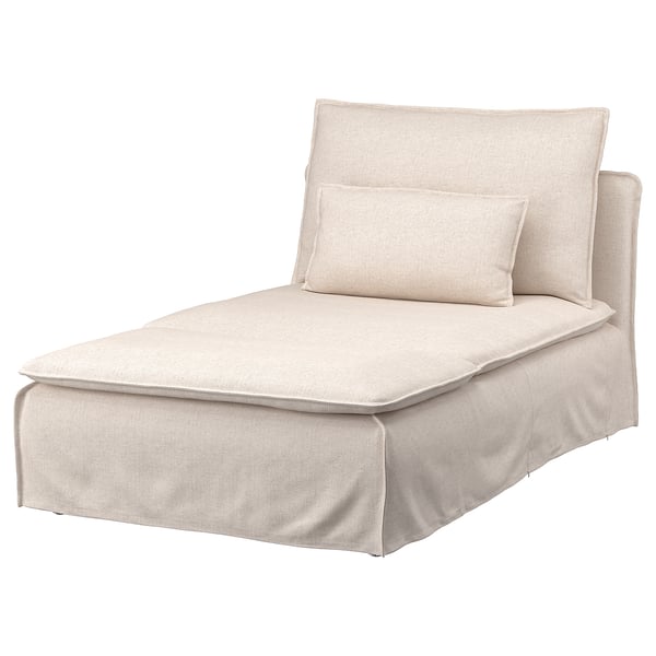 SÖDERHAMN cover for chaise longue, Gransel natural