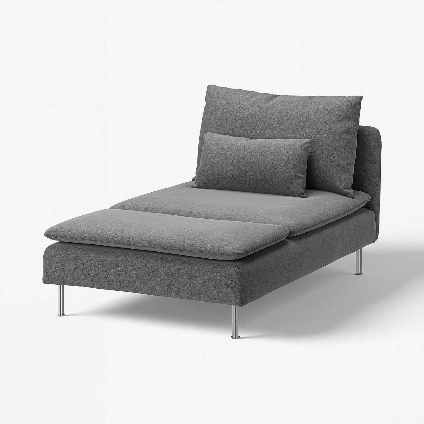 SÖDERHAMN cover for chaise longue section, Johanneshov dark grey