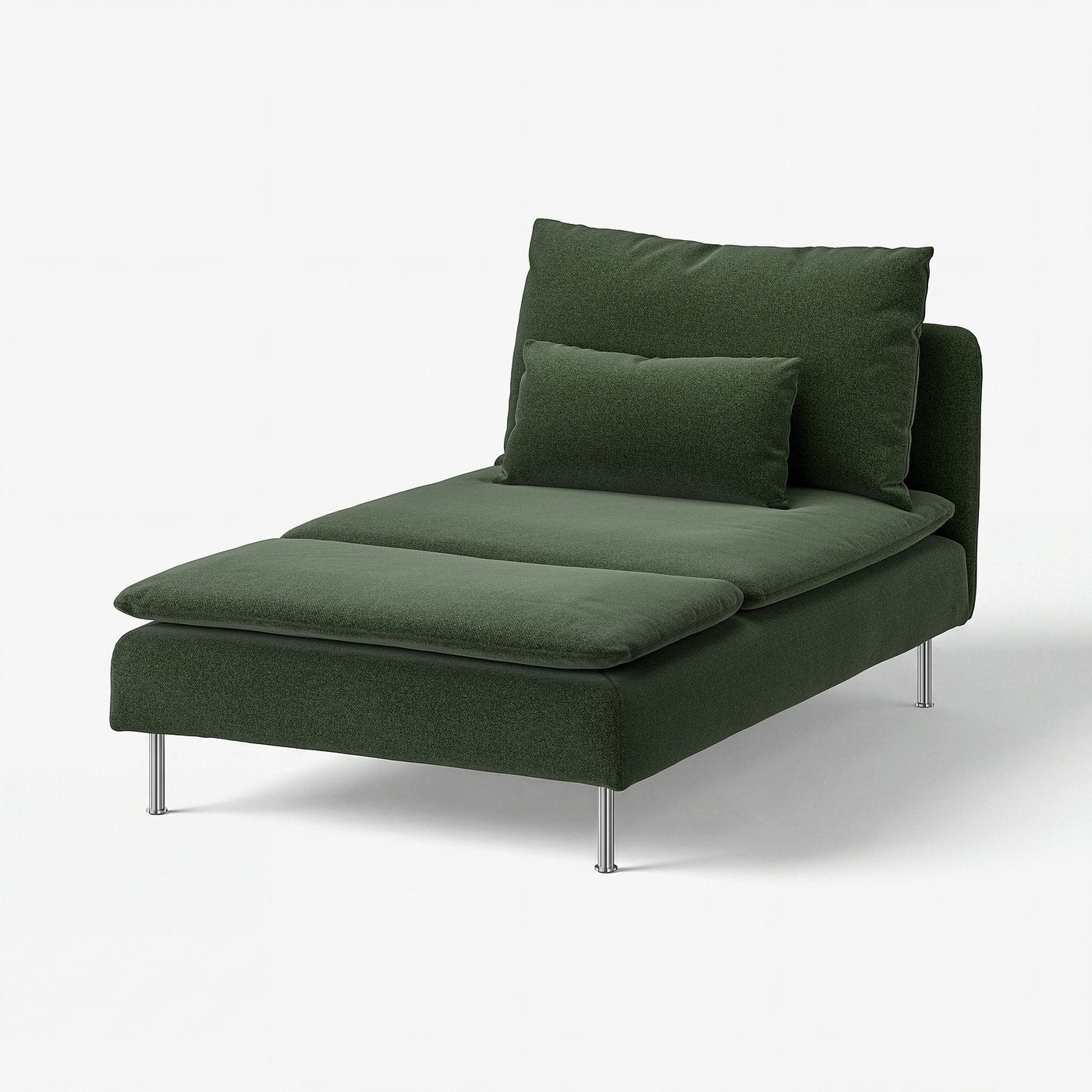 SÖDERHAMN cover for chaise longue section, Johanneshov dark green