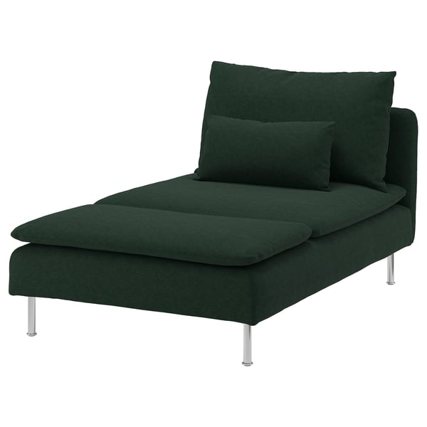 SÖDERHAMN cover for chaise longue section, Tallmyra dark green