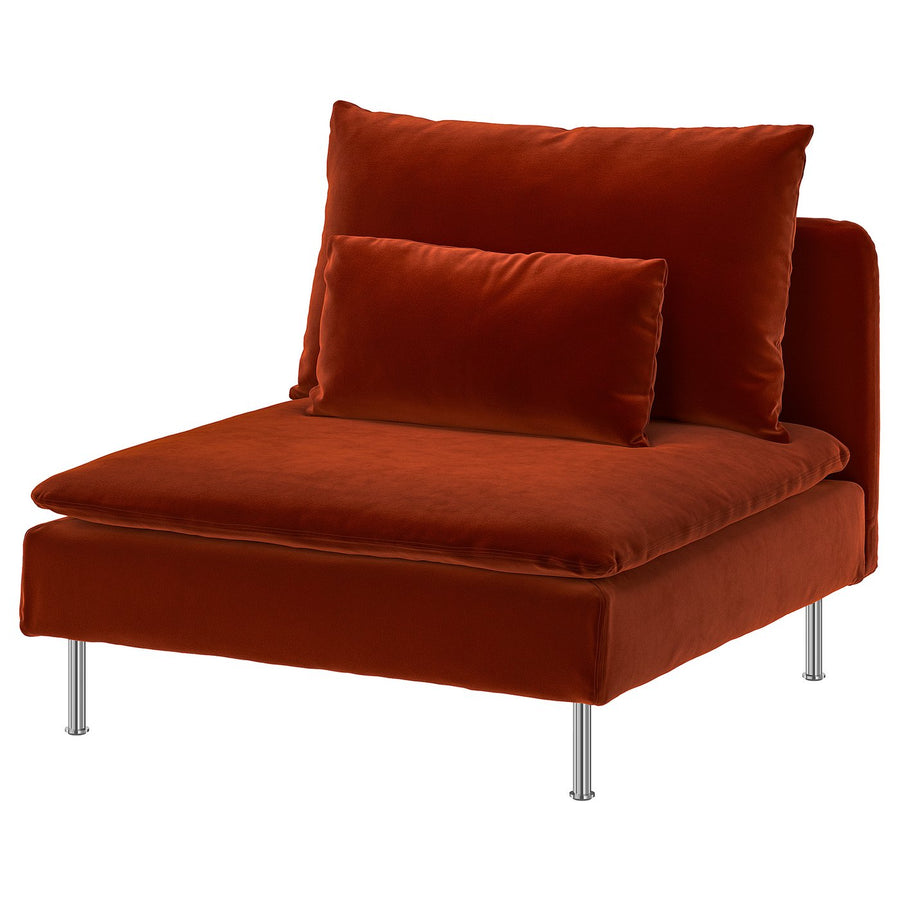 SÖDERHAMN cover for 1-seat section, Alhamn deep orange-red