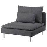 SÖDERHAMN cover for 1-seat section, Gunnared medium grey
