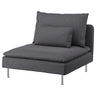 SÖDERHAMN cover for 1-seat section, Gunnared medium grey