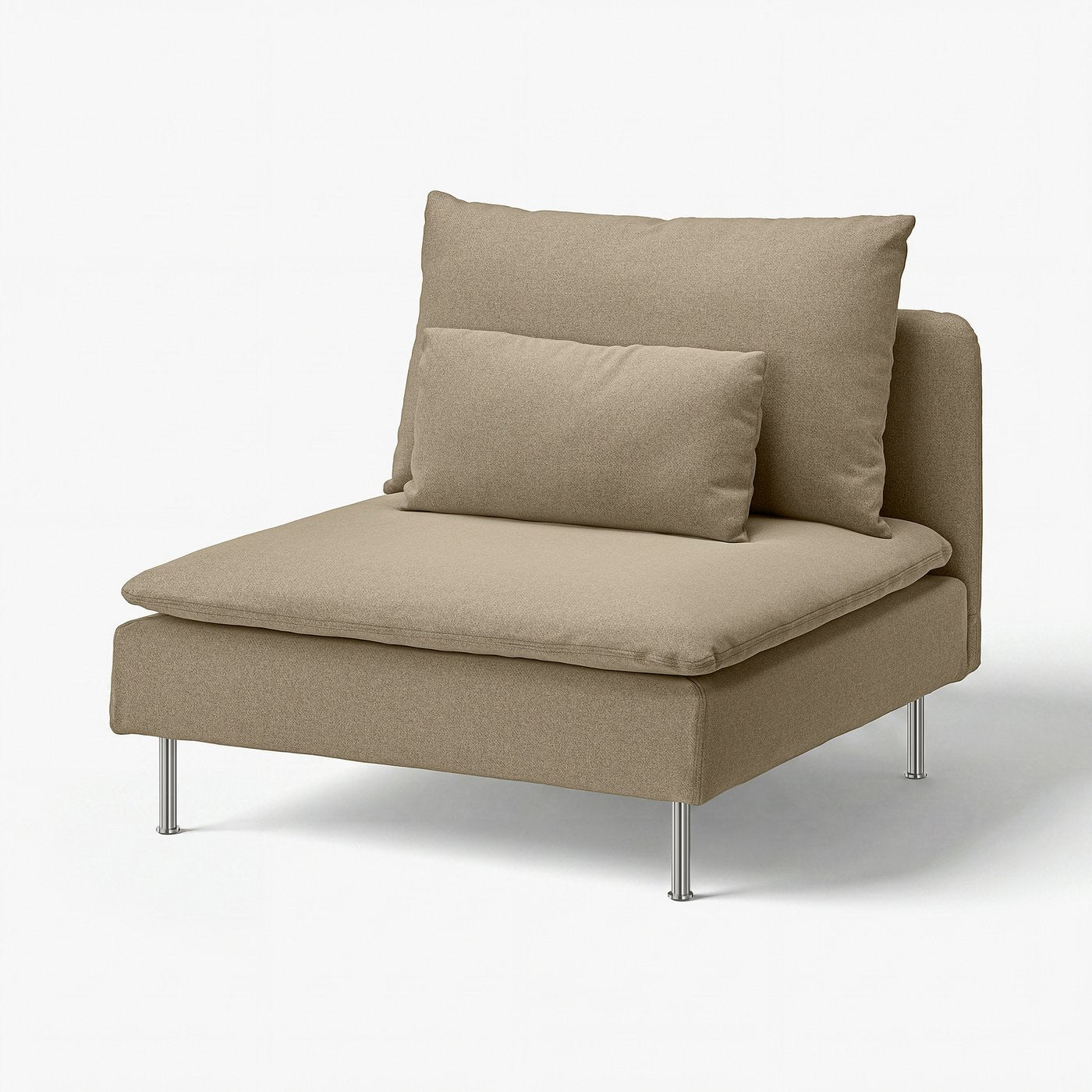 SÖDERHAMN cover for 1-seat section, Johanneshov brown-beige