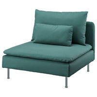 SÖDERHAMN cover for 1-seat section, Kelinge grey-turquoise