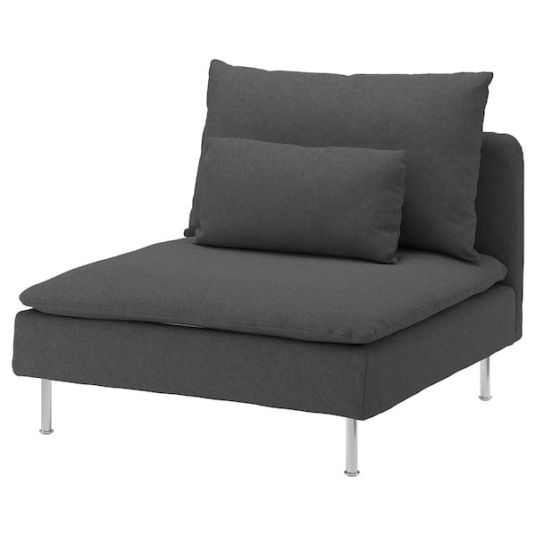 Ikea SÖDERHAMN - Lining for 1-seater element, Tallmyra smoke gray