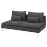 SÖDERHAMN cover for 3-seat section, Gunnared medium grey