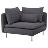 SÖDERHAMN cover for corner section, Gunnared medium grey