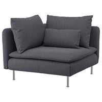 SÖDERHAMN cover for corner section, Gunnared medium grey
