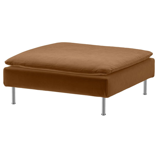 SÖDERHAMN cover for footstool, Alhamn dark yellow-brown
