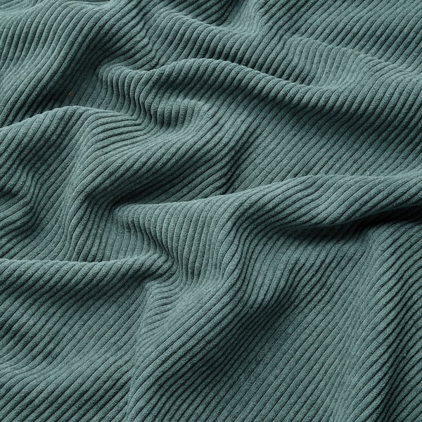 SÖDERHAMN - Footstool cover, Kelinge grey-turquoise