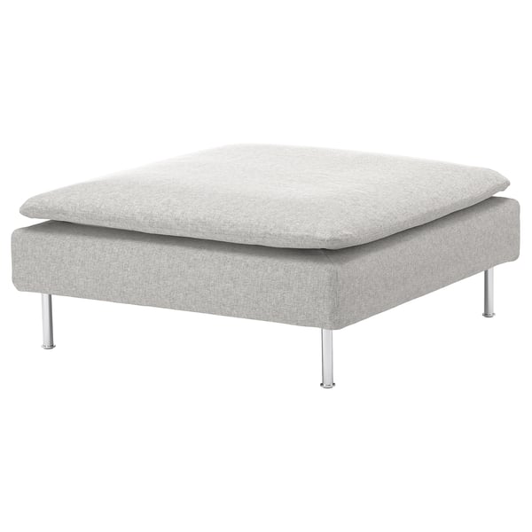 SÖDERHAMN cover for footstool, Tallmyra white/black