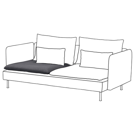SÖDERHAMN inner seat cushion for 3-seat sofa, for replacement, 93 cm