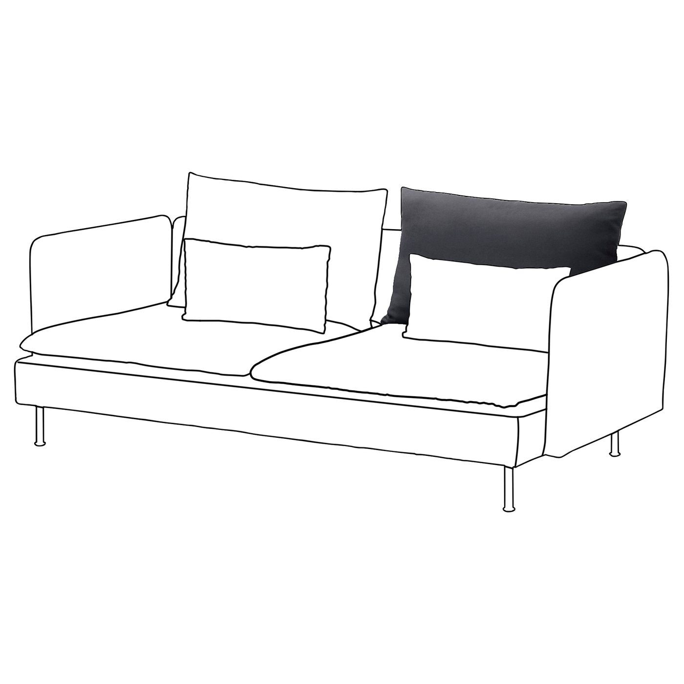 SÖDERHAMN inner seat cushion, for replacement, L