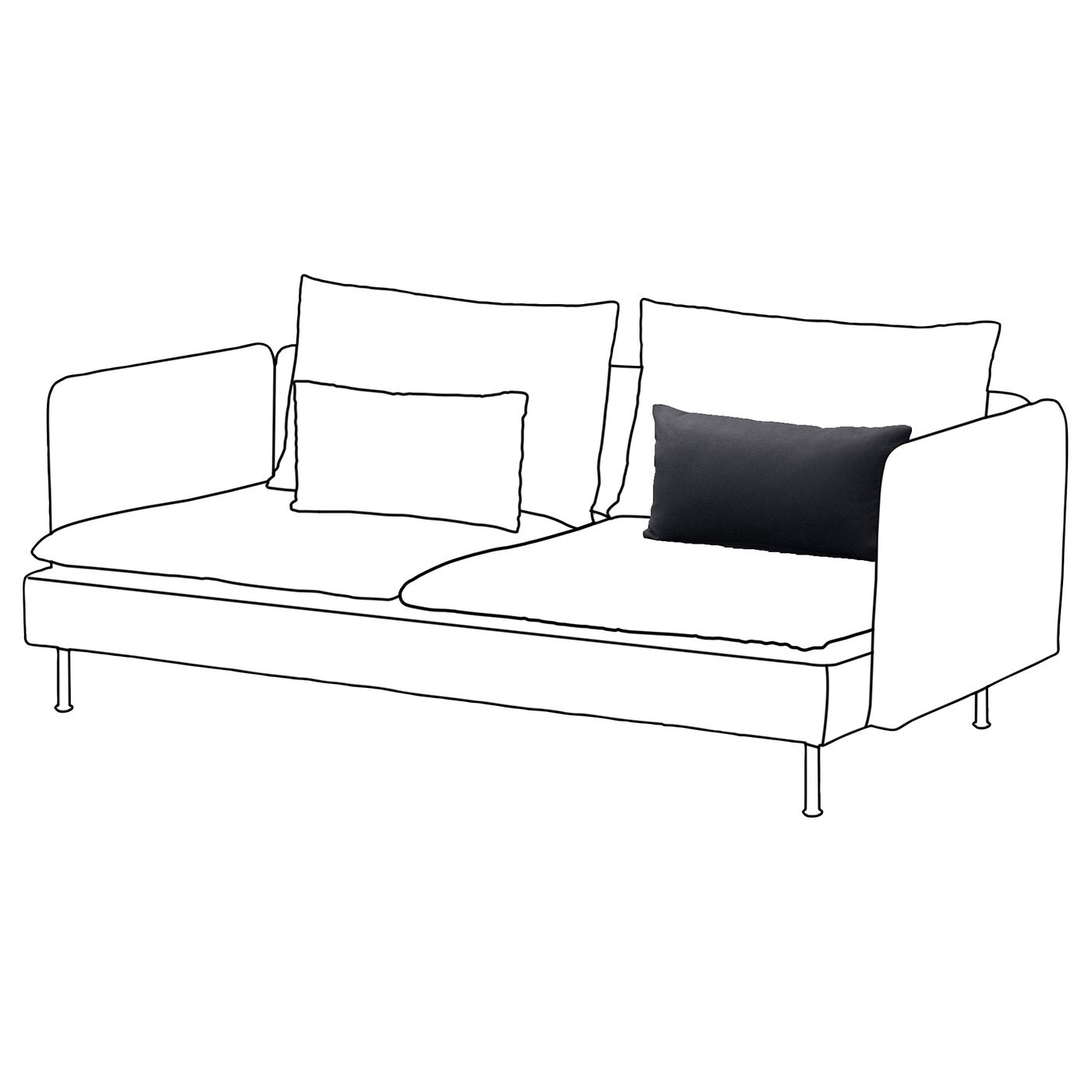 SÖDERHAMN inner seat cushion, for replacement, S