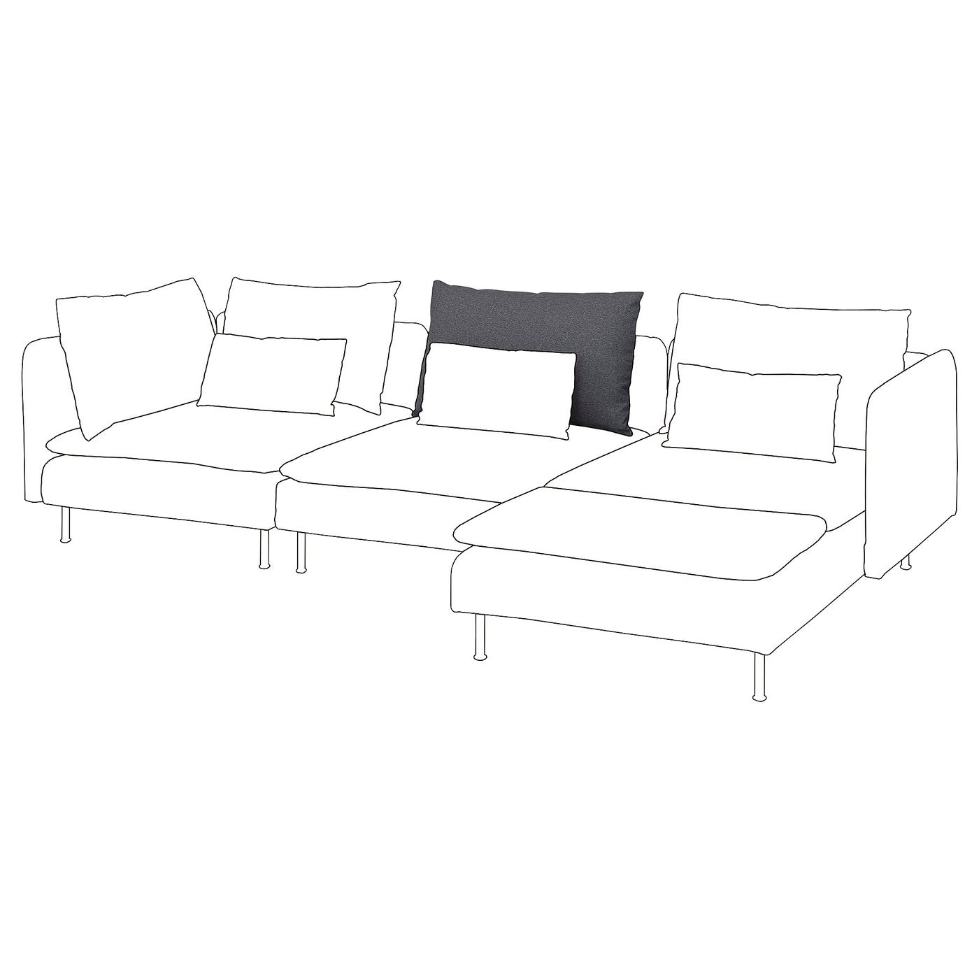 SÖDERHAMN inner seat cushion, for replacement, L