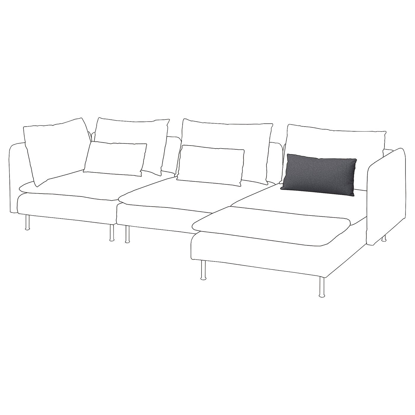 SÖDERHAMN inner seat cushion, for replacement, S