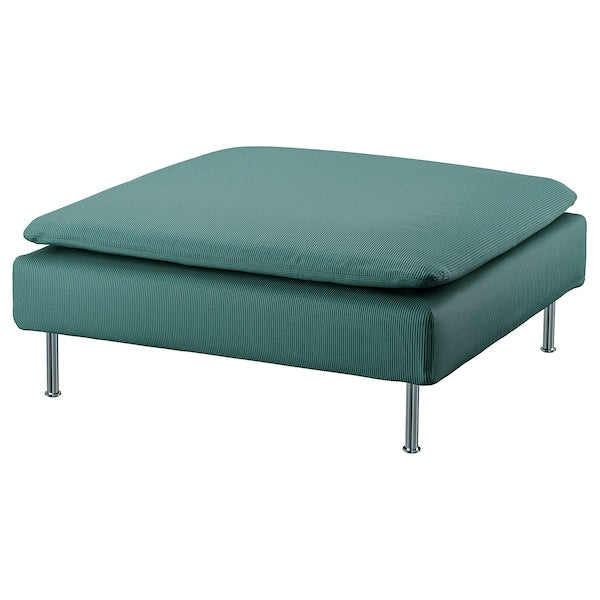 SÖDERHAMN - Footstool, Kelinge grey-turquoise