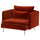 SÖDERHAMN armchair, Alhamn deep orange-red, 105 cm