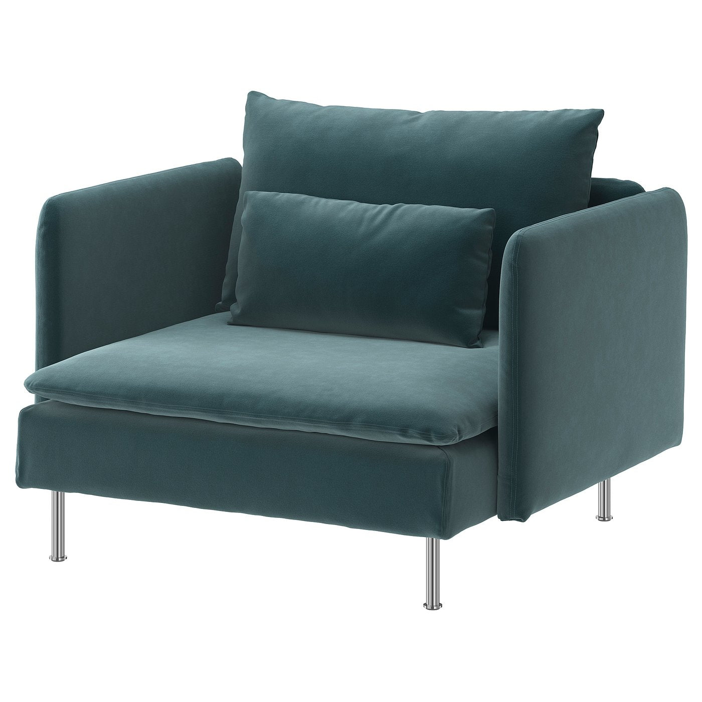 SÖDERHAMN armchair, Alhamn dark grey-blue, 105 cm