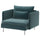 SÖDERHAMN armchair, Alhamn dark grey-blue, 105 cm