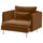 SÖDERHAMN armchair, Alhamn dark yellow-brown, 105 cm