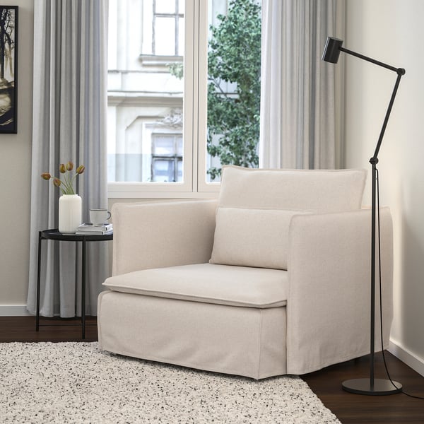 SÖDERHAMN Armchair, Gransel natural colour ,