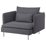 SÖDERHAMN armchair, Gunnared medium grey, 105 cm