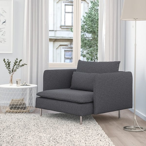 Ikea SÖDERHAMN - Armchair, Gunnared Smoke Grey
