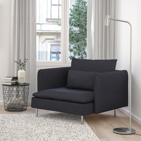 SÖDERHAMN armchair, Hillared anthracite, 105 cm