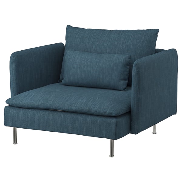 SÖDERHAMN armchair, Hillared dark blue, 105 cm