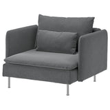 SÖDERHAMN armchair, Johanneshov dark grey, 105 cm