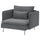 SÖDERHAMN armchair, Johanneshov dark grey, 105 cm