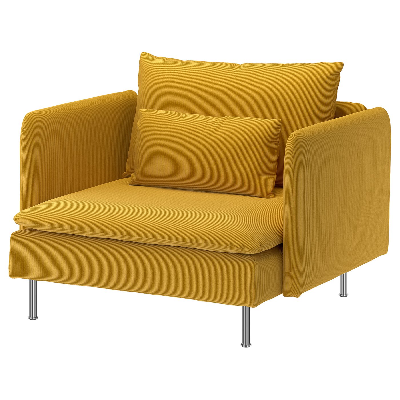 SÖDERHAMN armchair, Kelinge dark yellow, 105 cm