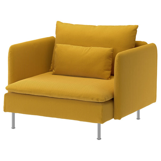 SÖDERHAMN armchair, Kelinge dark yellow, 105 cm