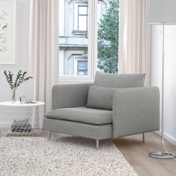 SÖDERHAMN - Armchair, Tallmyra white/black ,