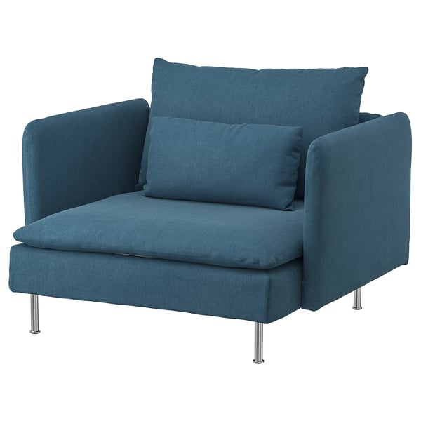 SÖDERHAMN armchair, Tallmyra blue, 105 cm