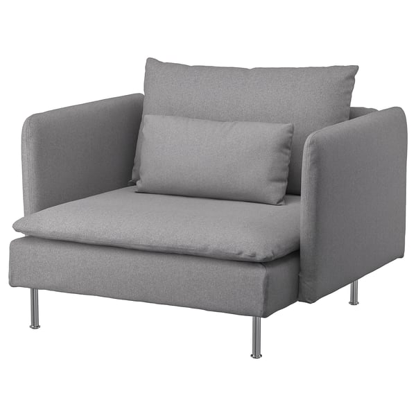 SÖDERHAMN armchair, Tonerud grey, 93x69x99 cm