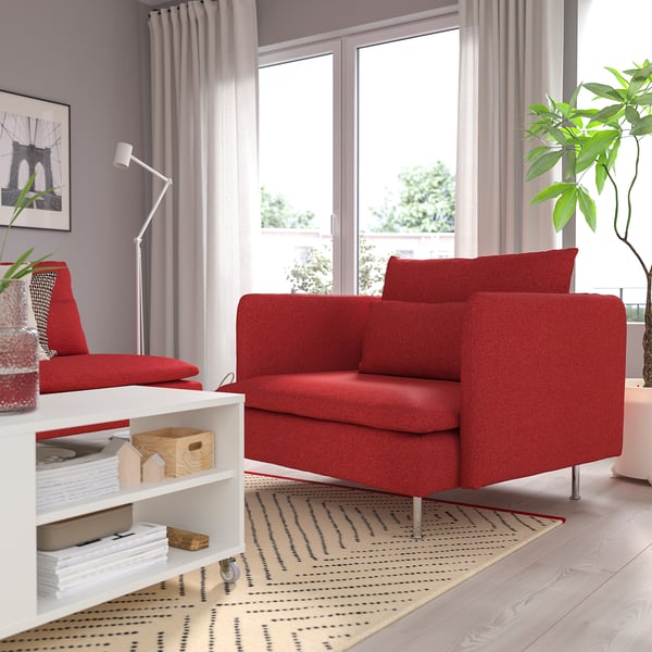 SÖDERHAMN armchair, Tonerud red, 105 cm
