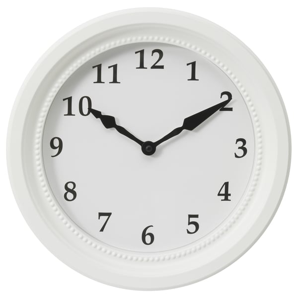 SÖNDRUM wall clock, white, 35 cm