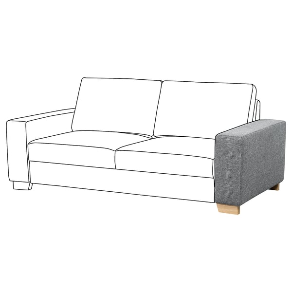 SÖRVALLEN armrest, Lejde grey/black, 21x51x100 cm