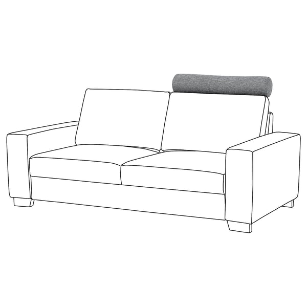 SÖRVALLEN headrest, Lejde grey/black, 81x58 cm